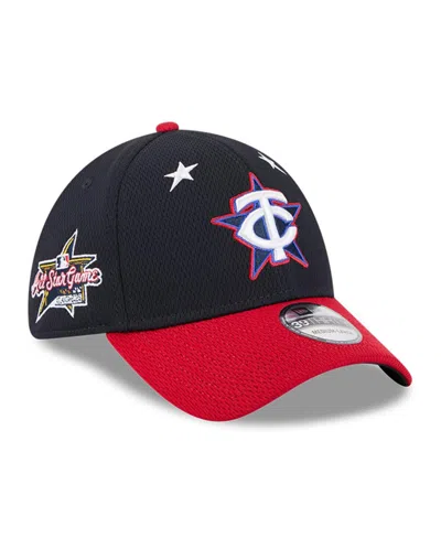 New Era Men's Navy/red Minnesota Twins 2025 Mlb All-star Game Workout 39thirty Flex Hat In Multi