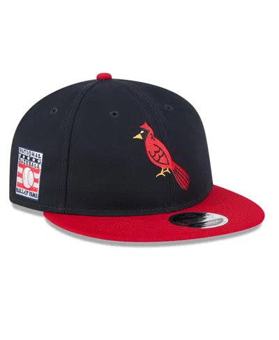 New Era Men's Navy/red St. Louis Cardinals Baseball Hall Of Fame Retro Crown 9fifty Adjustable Hat In Multi