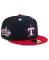 New Era Men's Navy/red Texas Rangers 2025 Mlb All-star Game Workout Side Patch 59fifty Fitted Hat In Blue
