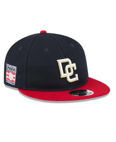 New Era Men's Navy/red Washington Nationals Baseball Hall Of Fame Retro Crown 9fifty Adjustable Hat In Multi