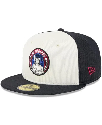 New Era Men's Navy/white Cleveland Guardians City Connect Batting Practice 59fifty Fitted Hat In Multi