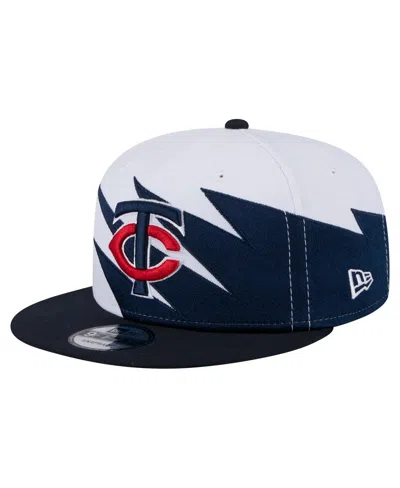 New Era Men's Navy/white Minnesota Twins Jagged 9fifty Snapback Hat In Navy,white