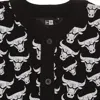 New Era Men's Nba Aop Distressed Logo Button Up Chibul Black Button Jacket In Black