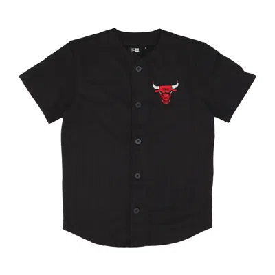 New Era Men's Nba Team Logo Jersey Buttons Jacket Chibul Black/front Door Red