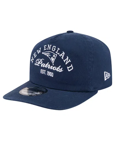 New Era Men's New England Patriots Stacked Retro Snapback Baseball Cap In Blue