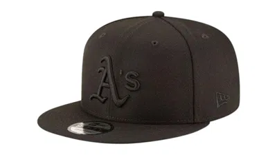 Pre-owned New Era Men's  9fifty Mlb Oakland Athletics Basic Snapback Cap In Black