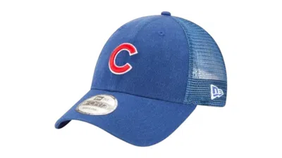 Pre-owned New Era Men's  9forty Mlb Chicago Cubs Trucker Baseball Cap In Blue
