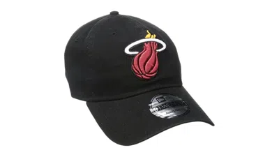 Pre-owned New Era Men's  9twenty Nba Miami Heat Core Classic Cap In Black