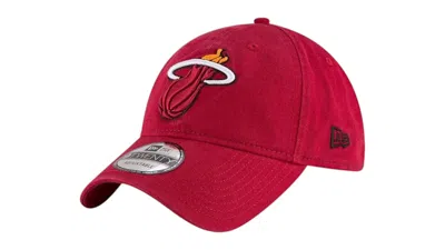 Pre-owned New Era Men's  9twenty Nba Miami Heat Core Classic Cap In Red