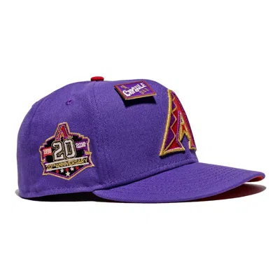 Pre-owned New Era Men's  Arizona Diamondbacks Capsule Bar Collection 20th Anniversary 59fifty Fitted Hat In Pur