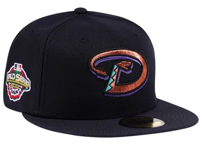 Pre-owned New Era Men's  Arizona Diamondbacks World Series 2001 Classic Edition 59fifty Fitted Hat In Dark Navy