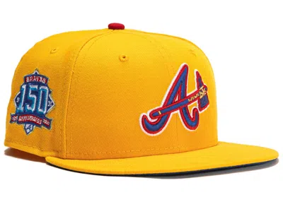 Pre-owned New Era Men's  Atlanta Braves Ballpark Snacks 150th Anniversary Patch Hat Club Exclusive 59fifty Hat