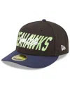 New Era Men's  Black And Navy Seattle Seahawks 2022 Nfl Draft Low Profile 59fifty Fitted Hat In Black,navy