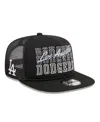 New Era Men's  Black Los Angeles Dodgers Street Team A-frame Trucker 9fifty Snapback Hat In Black