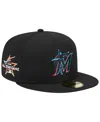 New Era Men's  Black Miami Marlins 2017 Mlb All-star Game Team Color 59fifty Fitted Hat In Black