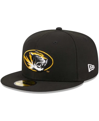 New Era Men's  Black Missouri Tigers Evergreen 59fifty Fitted Hat