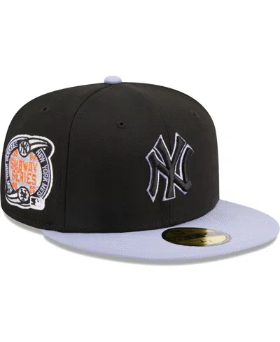 New Era Men's  Black New York Yankees Side Patch 59fifty Fitted Hat