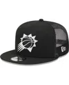 New Era Men's  Black Phoenix Suns Evergreen 9fifty Trucker Snapback Hat In Black