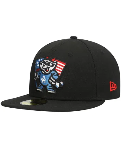 New Era Men's  Black Rocket City Trash Pandas Authentic Collection Team Alternate 59fifty Fitted Hat