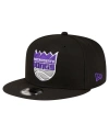 New Era Men's  Black Sacramento Kings Official Team Color 9fifty Snapback Hat In Black