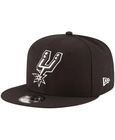 New Era Men's  Black San Antonio Spurs Official Team Color 9fifty Snapback Hat