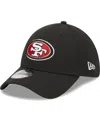 New Era Men's  Black San Francisco 49ers Main 39thirty Flex Hat In Black