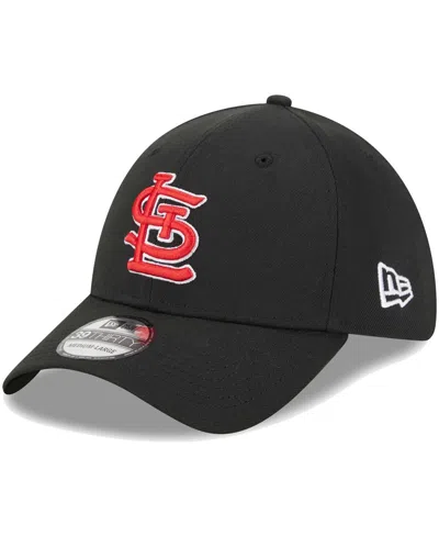 New Era Men's  Black St. Louis Cardinals Logo 39thirty Flex Hat