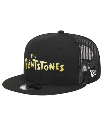 New Era Men's  Black The Flintstones Trucker 9fifty Snapback Hat