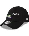 New Era Men's  Black Tottenham Hotspur Triple Wordmark 9forty Adjustable Hat In Black