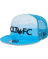 NEW ERA MEN'S NEW ERA BLUE CHARLOTTE FC JERSEY HOOK TRUCKER 9FIFTY SNAPBACK HAT