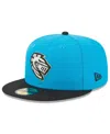 NEW ERA MEN'S NEW ERA BLUE CHARLOTTE KNIGHTS AUTHENTIC COLLECTION ALTERNATE LOGO 59FIFTY FITTED HAT