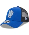 NEW ERA MEN'S NEW ERA BLUE CHELSEA OVERLAY E-FRAME TRUCKER SNAPBACK HAT
