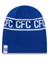 New Era Men's  Blue Chelsea Wordmark Skull Knit Hat In Blue