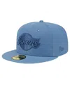 NEW ERA MEN'S NEW ERA BLUE DISTRESSED LOS ANGELES LAKERS COLOR PACK FADED TONAL 59FIFTY FITTED HAT