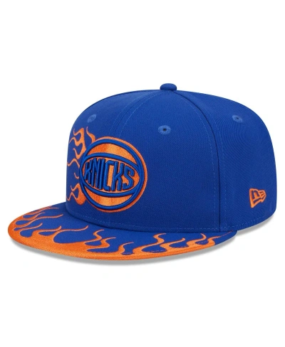 New Era Men's  Blue New York Knicks 2024 Nba All-star Game Rally Drive Flames 9fifty Snapback Hat