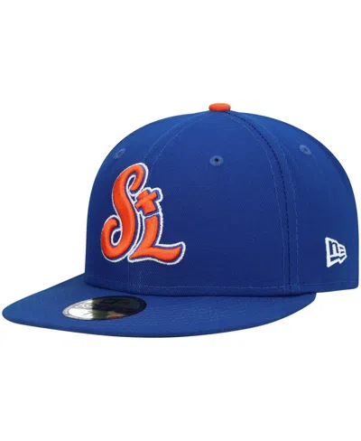 New Era Men's  Blue St. Lucie Mets Authentic Collection Team Home 59fifty Fitted Hat