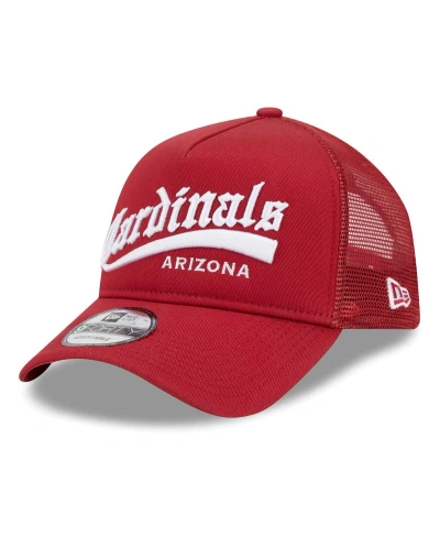New Era Men's  Cardinal Arizona Cardinals Caliber Trucker 9forty Adjustable Hat