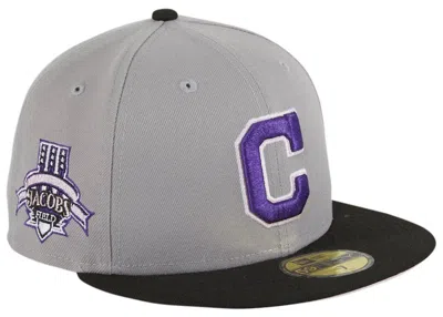 Pre-owned New Era Men's  Cleveland Indians Fuji Jacobs Field Patch Hat Club Exclusive 59fifty Fitted Hat In Gre