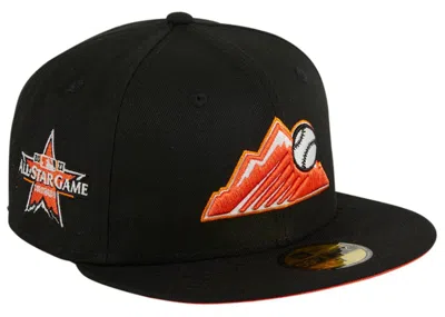 Pre-owned New Era Men's  Colorado Rockies Glow My God 2021 All Star Game Patch Mountain Hat Club Exclusive 59fi In Black