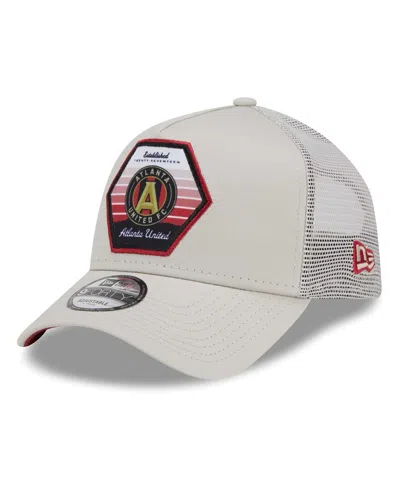 New Era Men's  Cream Atlanta United Fc Established Patch 9forty A-frame Trucker Adjustable Hat