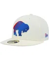 New Era Men's  Cream Buffalo Bills Chrome Dim 59fifty Fitted Hat In Cream