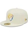 New Era Men's  Cream Los Angeles Rams Chrome Color Dim 59fifty Fitted Hat In Cream