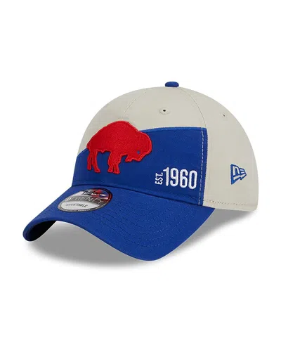 New Era Men's  Cream, Royal Buffalo Bills 2023 Sideline Historic 9twenty Adjustable Hat In Cream,royal