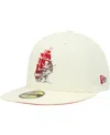 New Era Men's  Cream Tampa Bay Buccaneers Chrome Color Dim 59fifty Fitted Hat In Cream