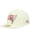 New Era Men's  Cream Tampa Bay Buccaneers Chrome Color Dim 59fifty Fitted Hat In Cream