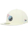 New Era Men's  Cream Tennessee Titans Chrome Color Dim 59fifty Fitted Hat In Cream