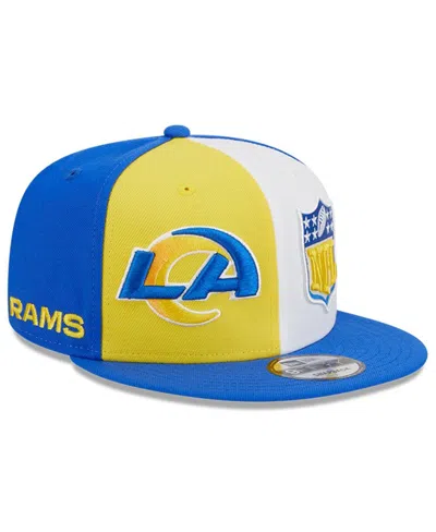 New Era Men's  Gold, Royal Los Angeles Rams 2023 Sideline 9fifty Snapback Hat In Gold,royal