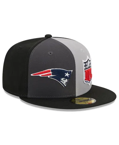 New Era Men's  Black, Gray New England Patriots 2023 Sideline 9fifty Snapback Hat In Gray,black