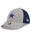 New Era Men's  Gray And Navy Dallas Cowboys The League 2tone 9forty Adjustable Hat In Gray