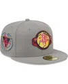 NEW ERA MEN'S NEW ERA GRAY HOUSTON ROCKETS COLOR PACK 59FIFTY FITTED HAT